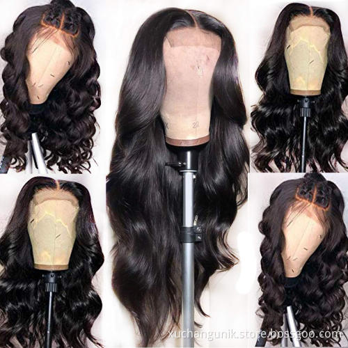 Natural Pre-Plucked HD Body Wave Brazilian Lace Wigs 100% Virgin Human Hair Full Lace Front Wig With Baby Hair For Black Women